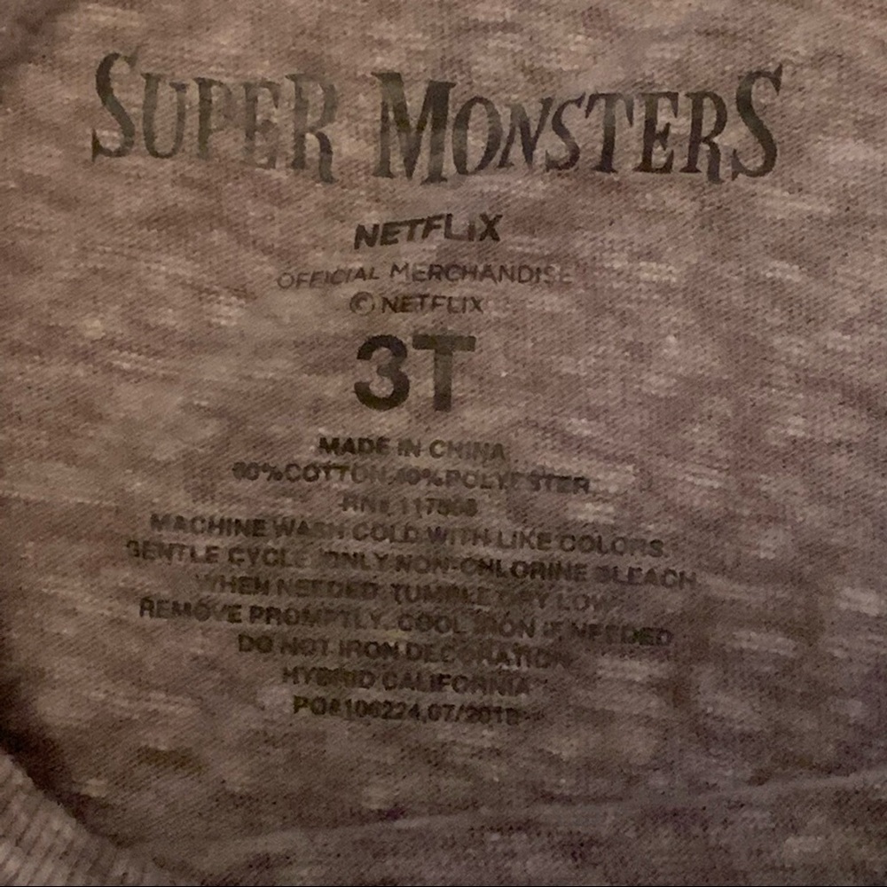 Netflix Super Monster 3T soft short sleeve t-shirt - Picture 3 of 3